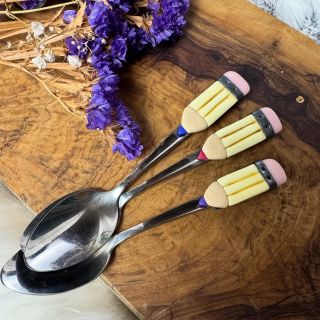 Lžičky na přání☺️ Čajové lžičky s modelovanou pastelkou na konci🩷 #lzicky #cajovelzicky #darkynaprani #polymerclay...